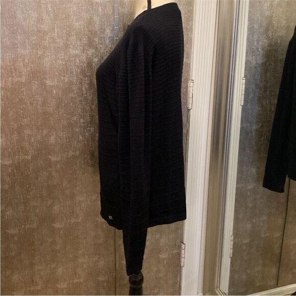 Escada Black Cardigan Sweater Versatile Knit, L - Picture 6 of 11